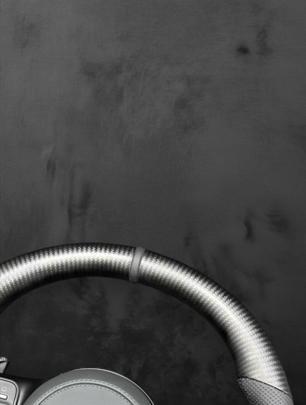 Custom AMG Matte Carbon fiber Steering Wheel – Grey Edition
