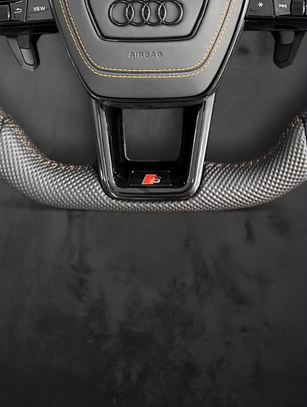 Custom Audi Perforated leather Sport Steering Wheel