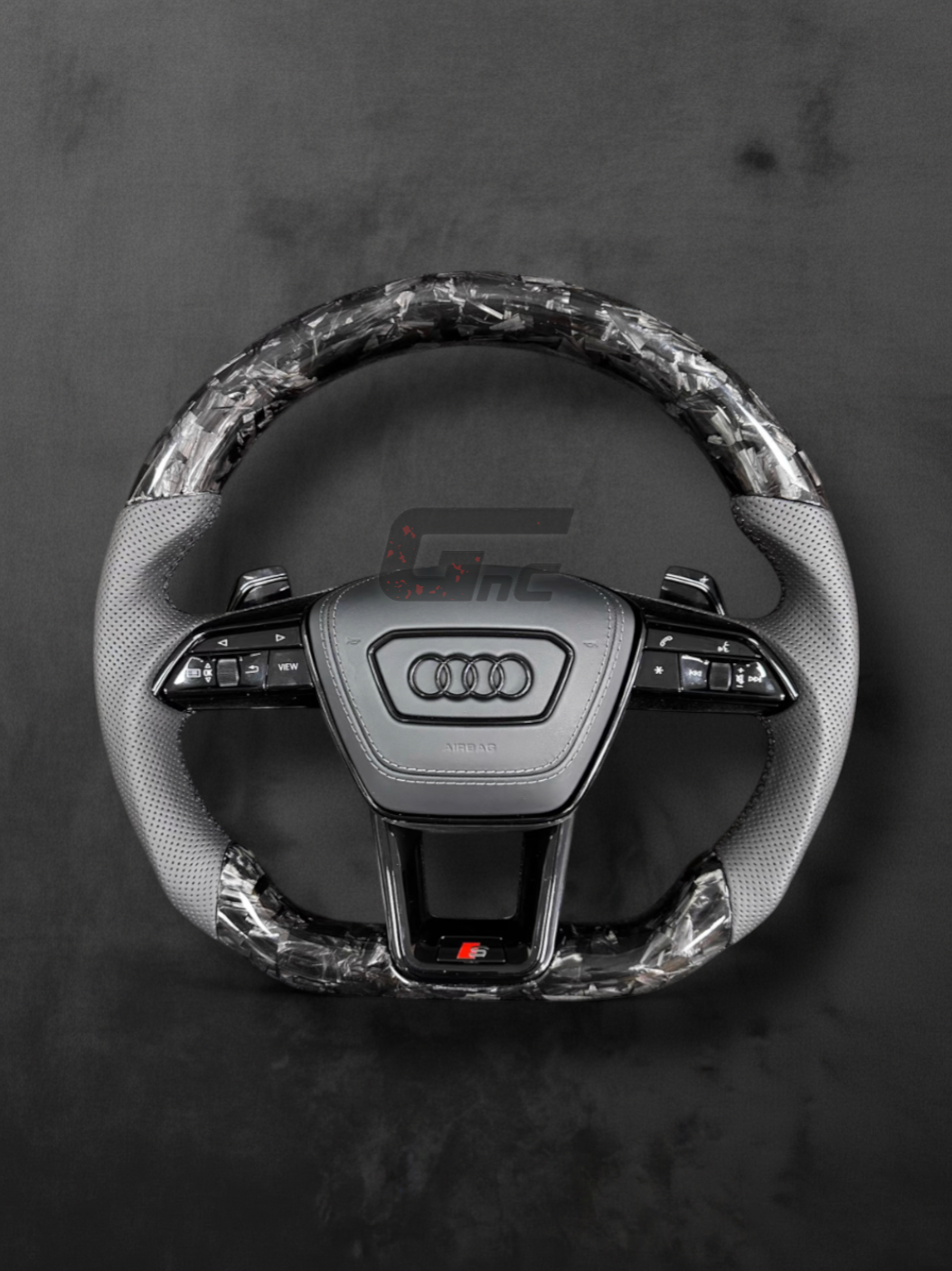 Custom Forged Carbon Audi Steering Wheel – Grey Grip