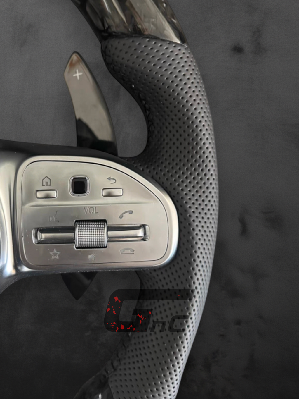 Custom AMG Forged Carbon performance Steering Wheel — LED Display