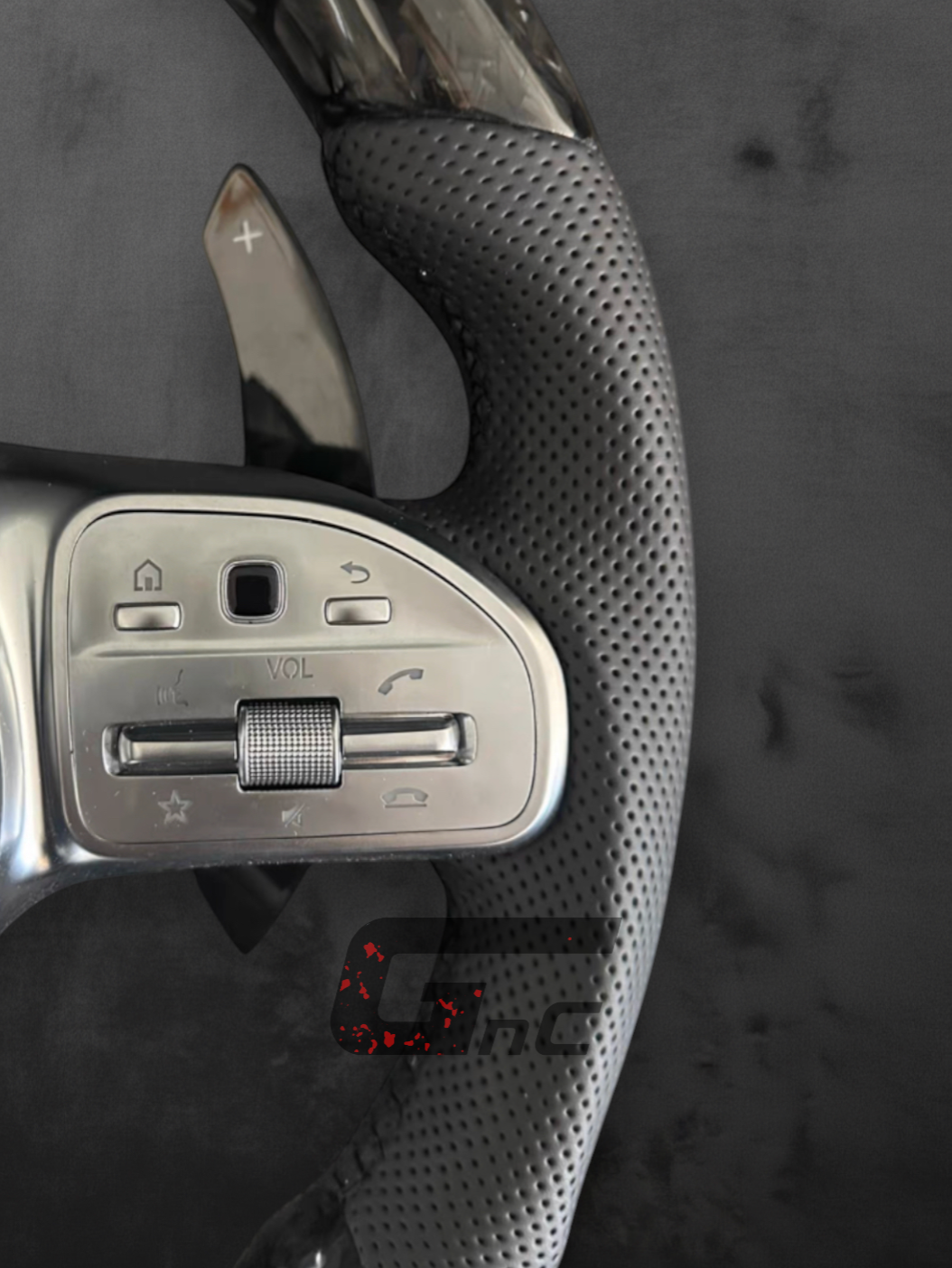 Custom AMG Forged Carbon performance Steering Wheel — LED Display