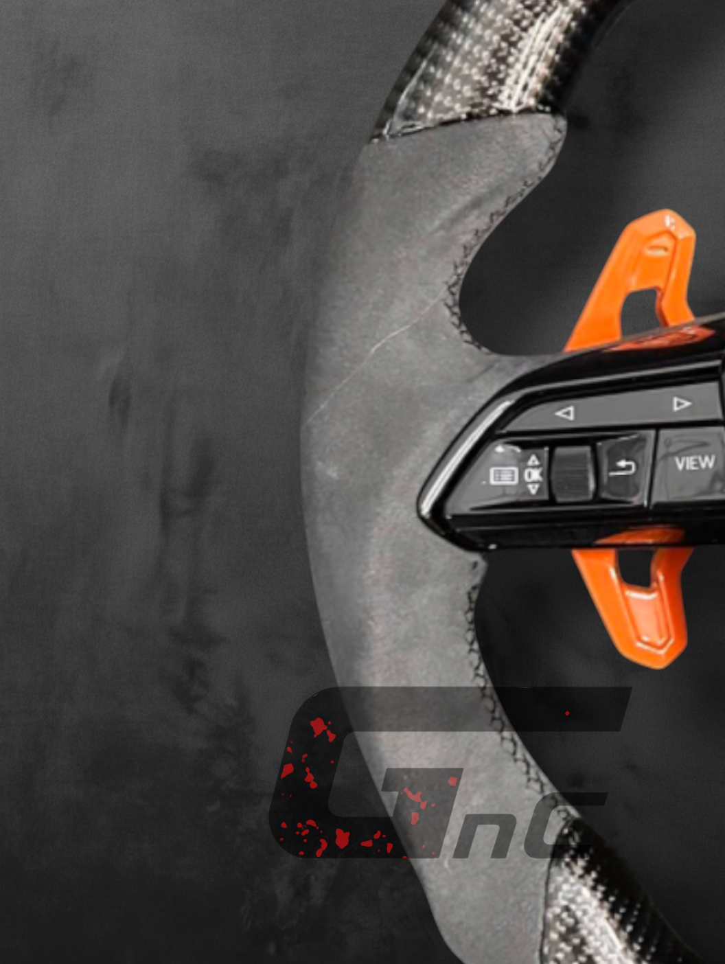 Custom Audi Steering Wheel Orange Edition