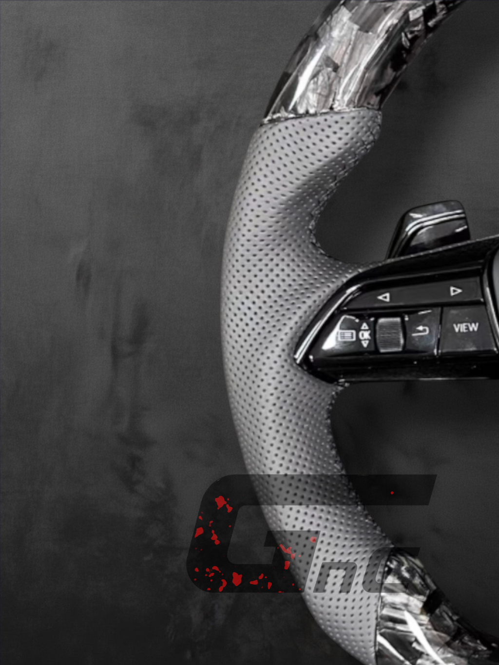 Custom Forged Carbon Audi Steering Wheel – Grey Grip