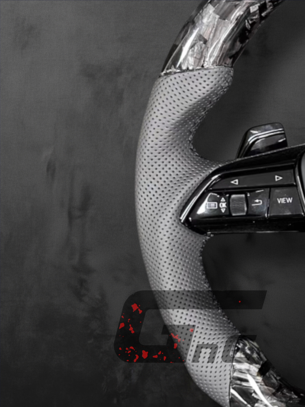 Custom Forged Carbon Audi Steering Wheel – Grey Grip