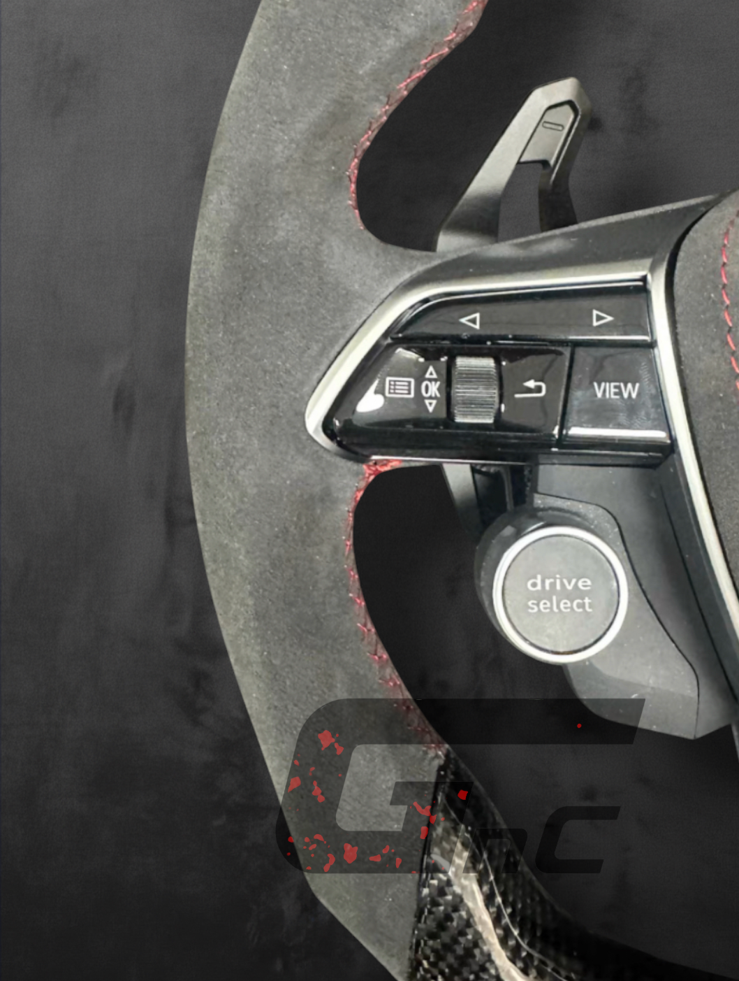 Custom Carbon & Alcantara Audi Steering Wheel – R8 buttons Edition