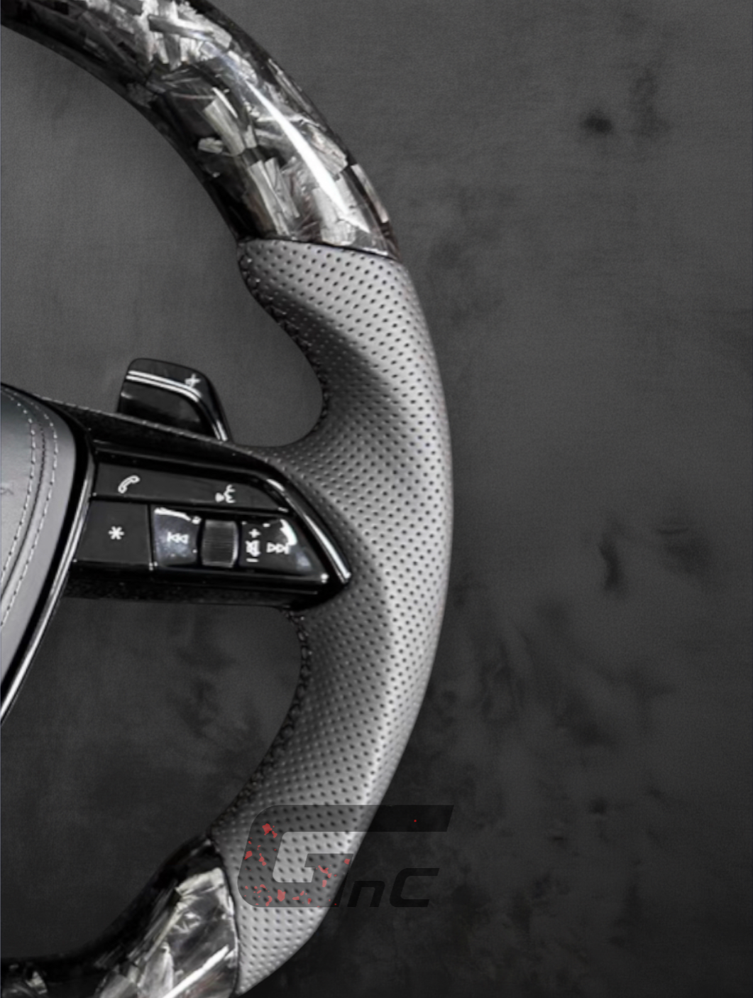 Custom Forged Carbon Audi Steering Wheel – Grey Grip