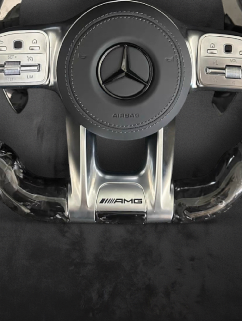 Custom AMG Forged Carbon performance Steering Wheel — LED Display