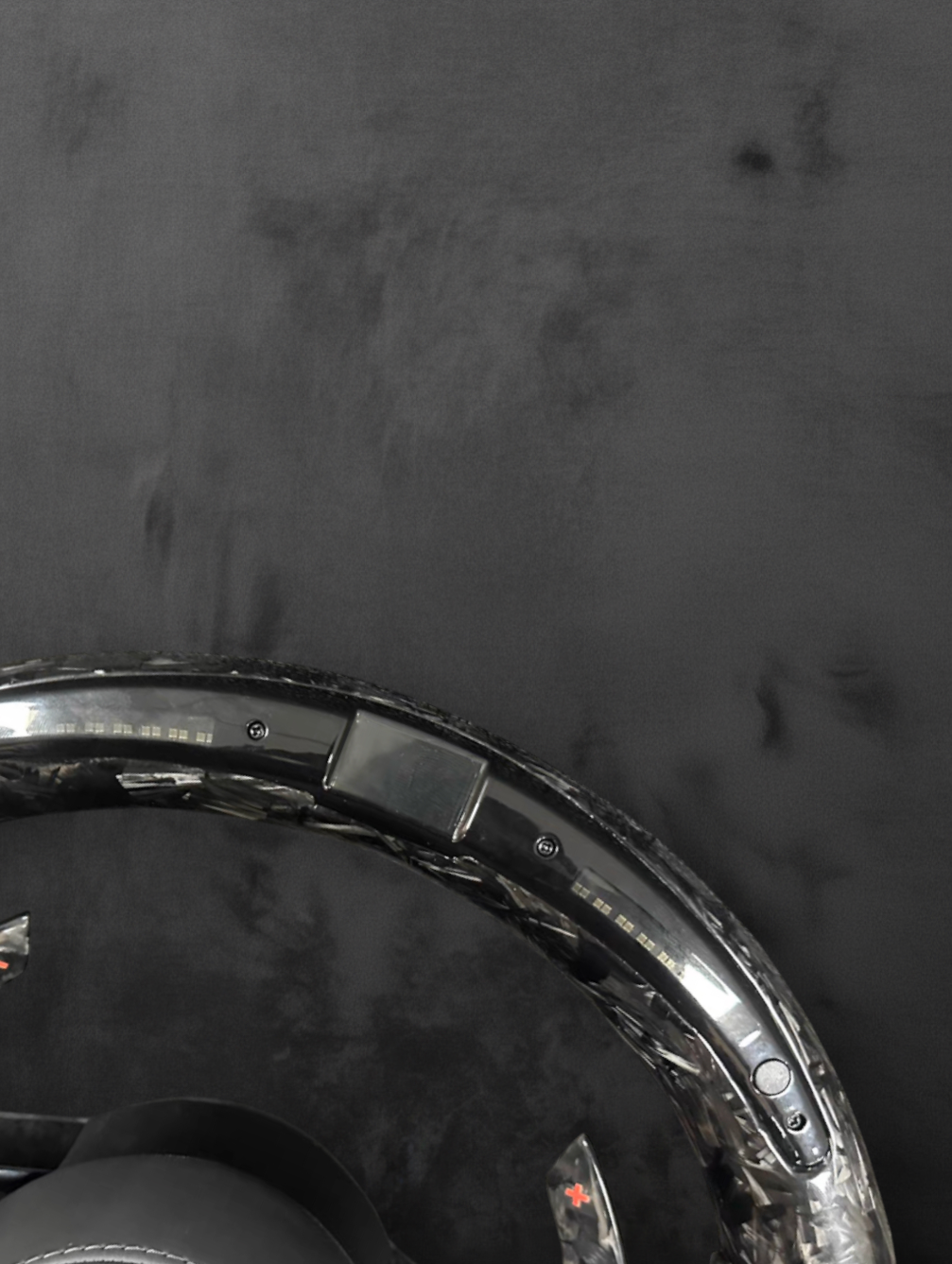 Custom Audi Forged Carbon LED Steering Wheel  – Thumb Grip – R8 buttons edition