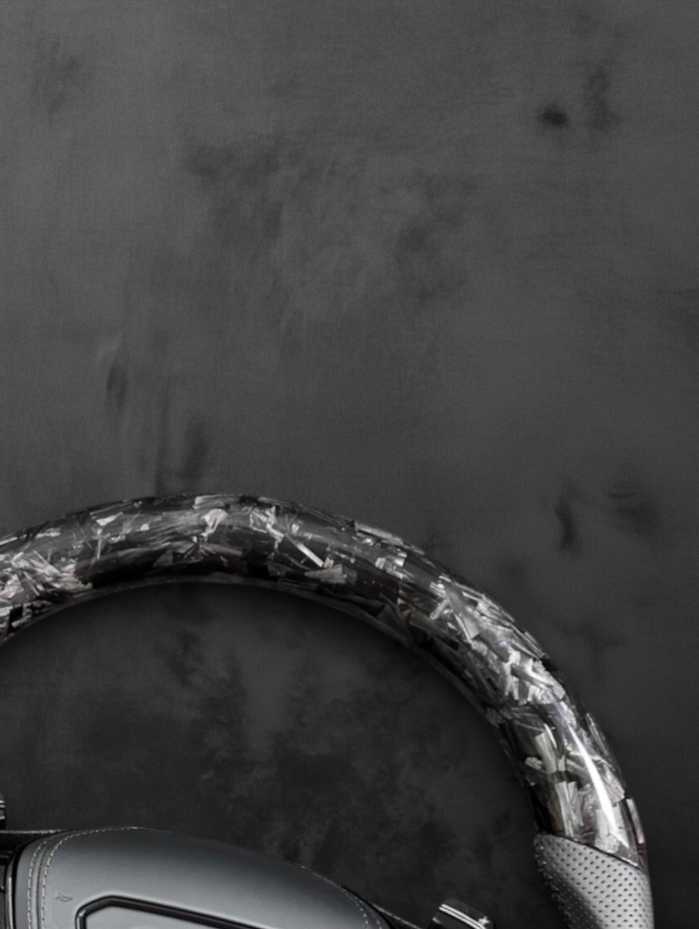 Custom Forged Carbon Audi Steering Wheel – Grey Grip